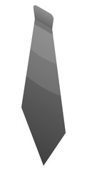 Black necktie icon. Isometric of black necktie vector icon for web design isolated on white background