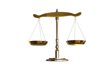 3D illustration Balance of Justice