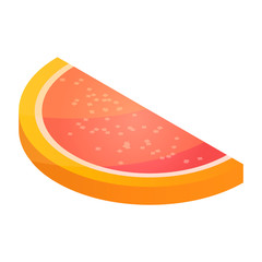 Jelly orange icon. Isometric of jelly orange vector icon for web design isolated on white background