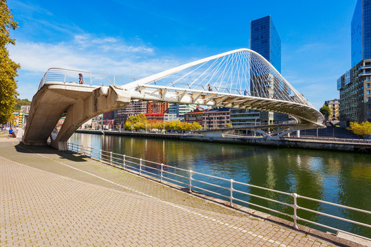 Nervion River embankment in Bilbao