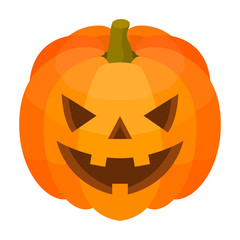 Halloween pumpkin icon. Isometric of halloween pumpkin vector icon for web design isolated on white background