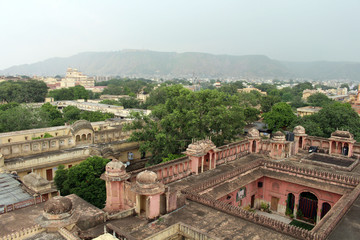 Fototapeta na wymiar The view from the roof terrace of Hawa Mahal in Jaipur