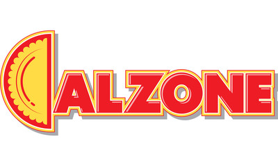 Calzone - italian folded pizza with mozzarella and salami - vector