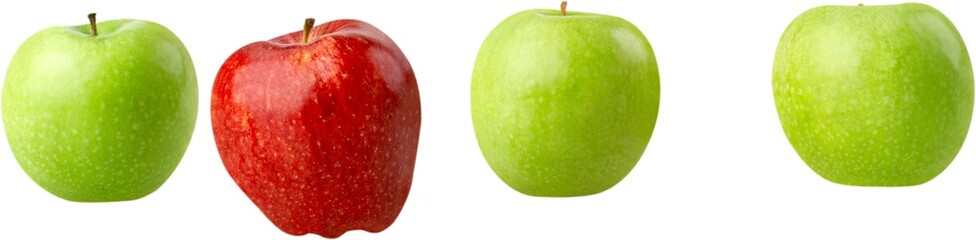 Red apple amongst green apples