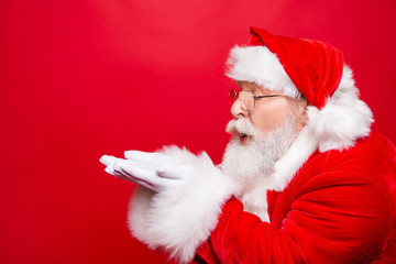 Winter December sale discount black friday. Profile side view ag