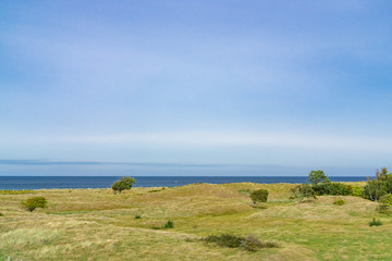Beautiful landscape with a view of the German Baltic Sea