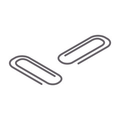 Office clip icon. Isometric of office clip vector icon for web design isolated on white background