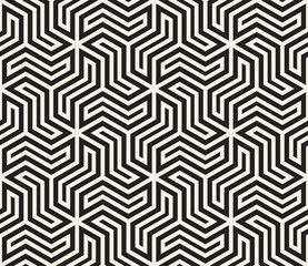 Vector seamless geometric pattern. Simple abstract lines lattice. Repeating elements stylish background