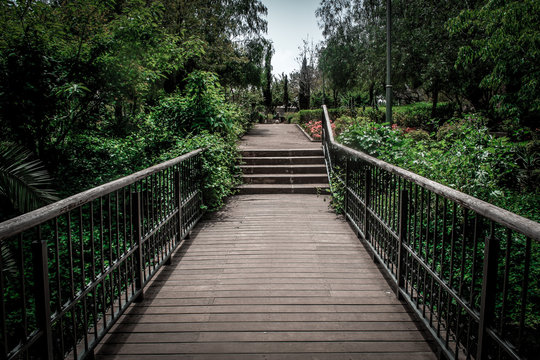Jardin Jnan Sbil Gloomy, one of the bridge found inside Jnan Sbil area with a gloomy view