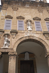 Cefalu, Italy - September 09, 2018: View of Church of Maria Santissima della Catena