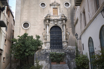 Cefalu, Italy - September 09, 2018 : Church of Santo Stefano Protomartire or of Purgatory