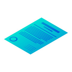 Customer report icon. Isometric of customer report vector icon for web design isolated on white background