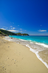 Blue waters of Ionian sea, near Agios Nikitas, Lefkada