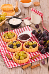 Grape tarts.