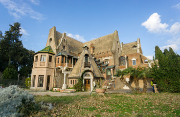 The Casina delle Civette (House of the Little Owls) in villa Torlonia public park in Rome, Italy
