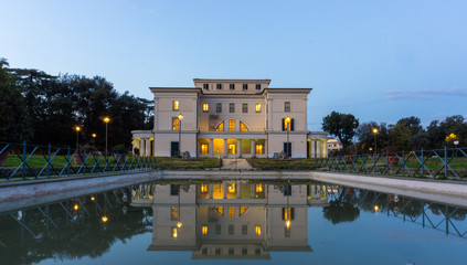 villa Torlonia in Rome at night, Italy