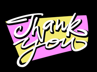 Thank you concept hand lettering motivation poster.