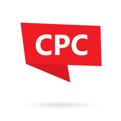 CPC (Cost Per Click) acronym on a sticker- vector illustration