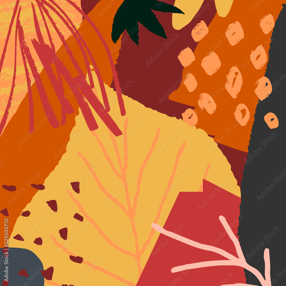 Poster abstract autumn card design