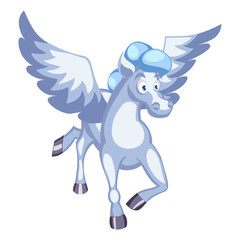 Cartoon vector pegasus character