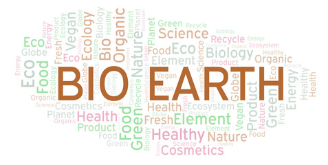 Obraz premium Bio Earth word cloud.