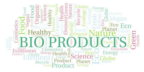 Fototapeta premium Bio Products word cloud.