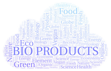 Obraz premium Bio Products word cloud.