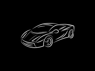 Naklejka premium Sports Car Vector Illustration