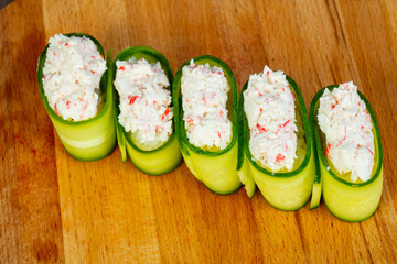 Sushi with cram meat