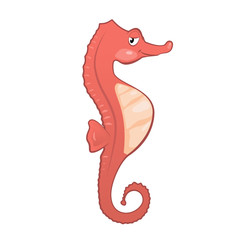 Cute seahorse vector illustration