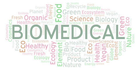 Obraz premium Biomedical word cloud.