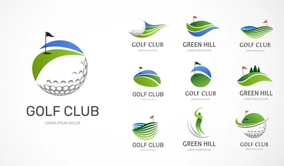 Foto op Canvas Golf club icons, symbols, elements and logo collection © Marina Zlochin