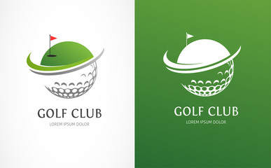 Golf club icons, symbols, elements and logo collection