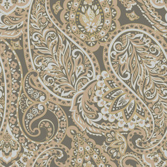Seamless Paisley pattern. Floral vector illustration
