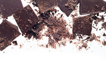 Background of chocolate pieces