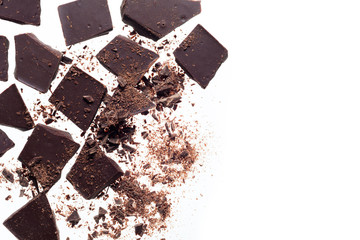 Background of chocolate pieces