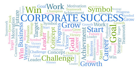 Fototapeta premium Corporate Success word cloud.