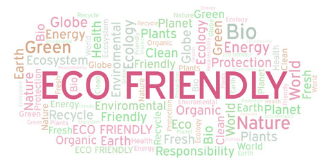 Eco Friendly word cloud.