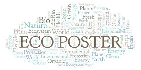 Obraz premium Eco Poster word cloud.