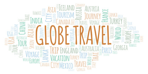 Globe Travel word cloud.