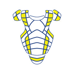 Baseball chest protector icon