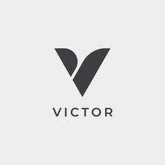 Premium letter V logo design. Luxury abstract victory logotype. Creative elegant vector monogram symbol.