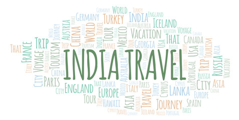 Fototapeta premium India Travel word cloud.