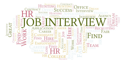 Obraz premium Job Interview word cloud.