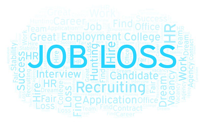 Obraz premium Job Loss word cloud.