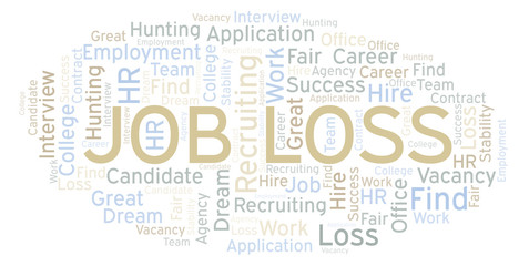Fototapeta premium Job Loss word cloud.