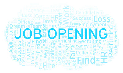 Obraz premium Job Opening word cloud.