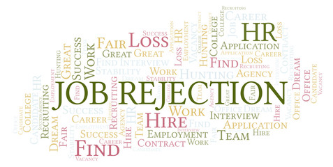 Fototapeta premium Job Rejection word cloud.