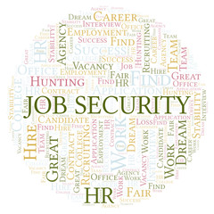 Obraz premium Job Security word cloud.