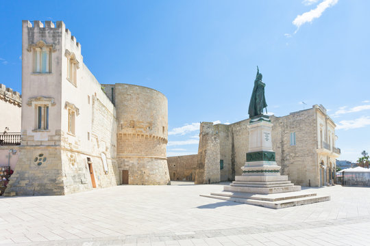 Otranto, Apulia - A historic statue at the city gate of Otranto